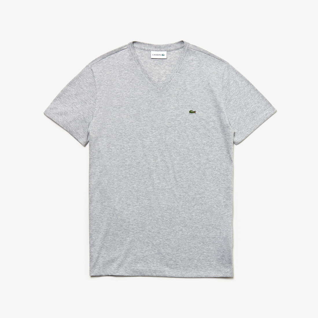 Lacoste V-neck Pima Cotton Jersey Men's T Shirts Grey | 714-WPGIOC