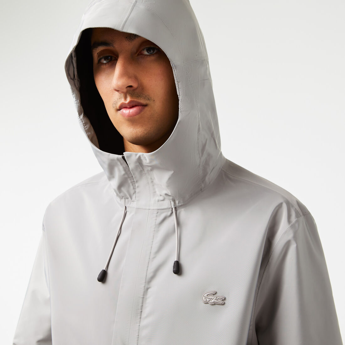 Lacoste Waterproof Short Track Men's Jackets Grey | 340-LWVTRJ