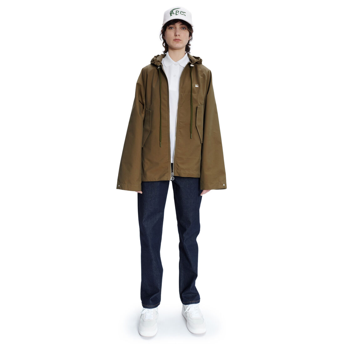 Lacoste X A.p.c. Hooded Cotton Gabardine Men's Jackets Brown | 680-VMUJEH