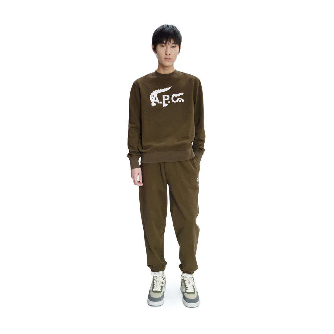 Lacoste X A.p.c. Men's Sweatshirts Brown | 904-GEYOKW