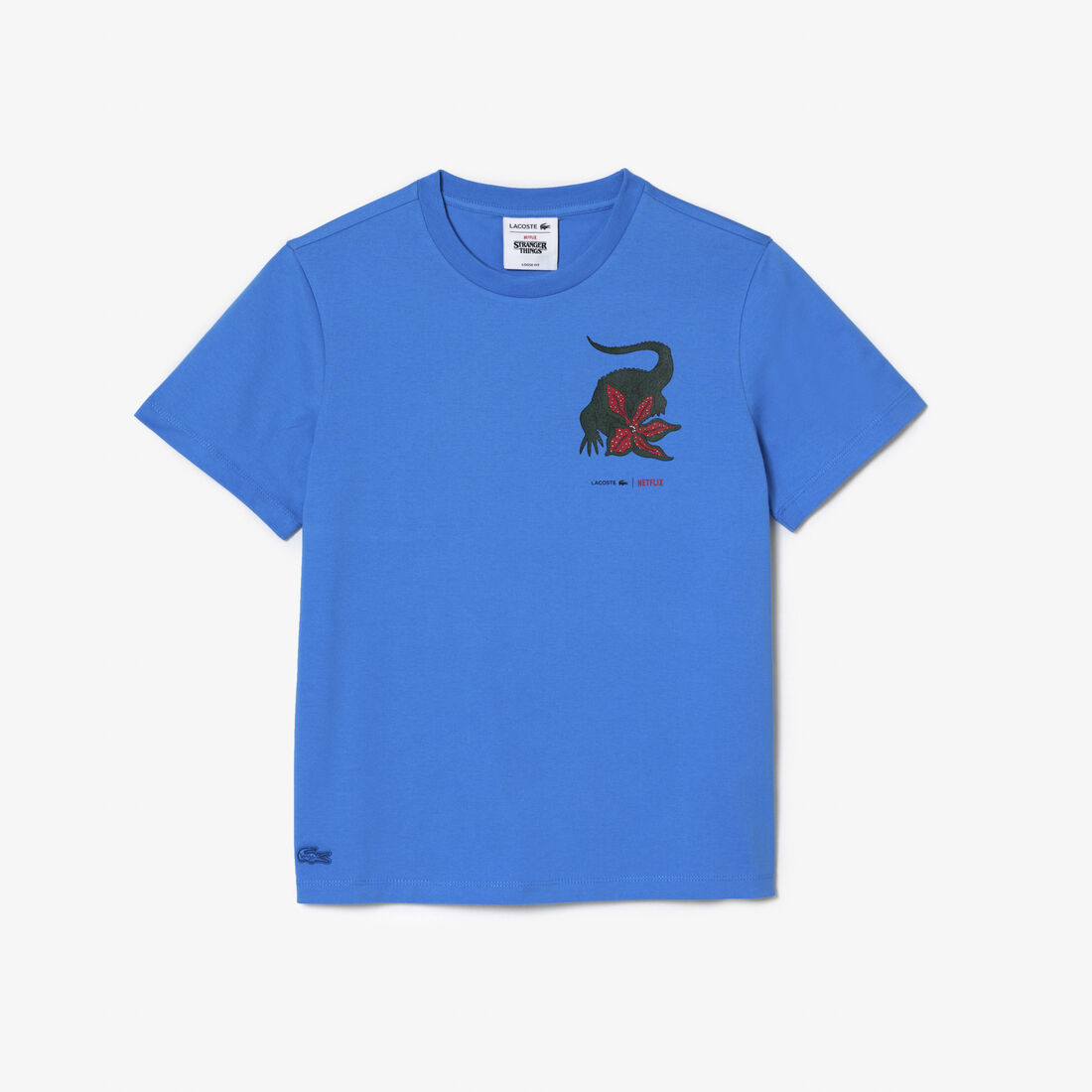 Lacoste X Netflix Organic Cotton Jersey Women's T Shirts Blue | 208-PGTBYM